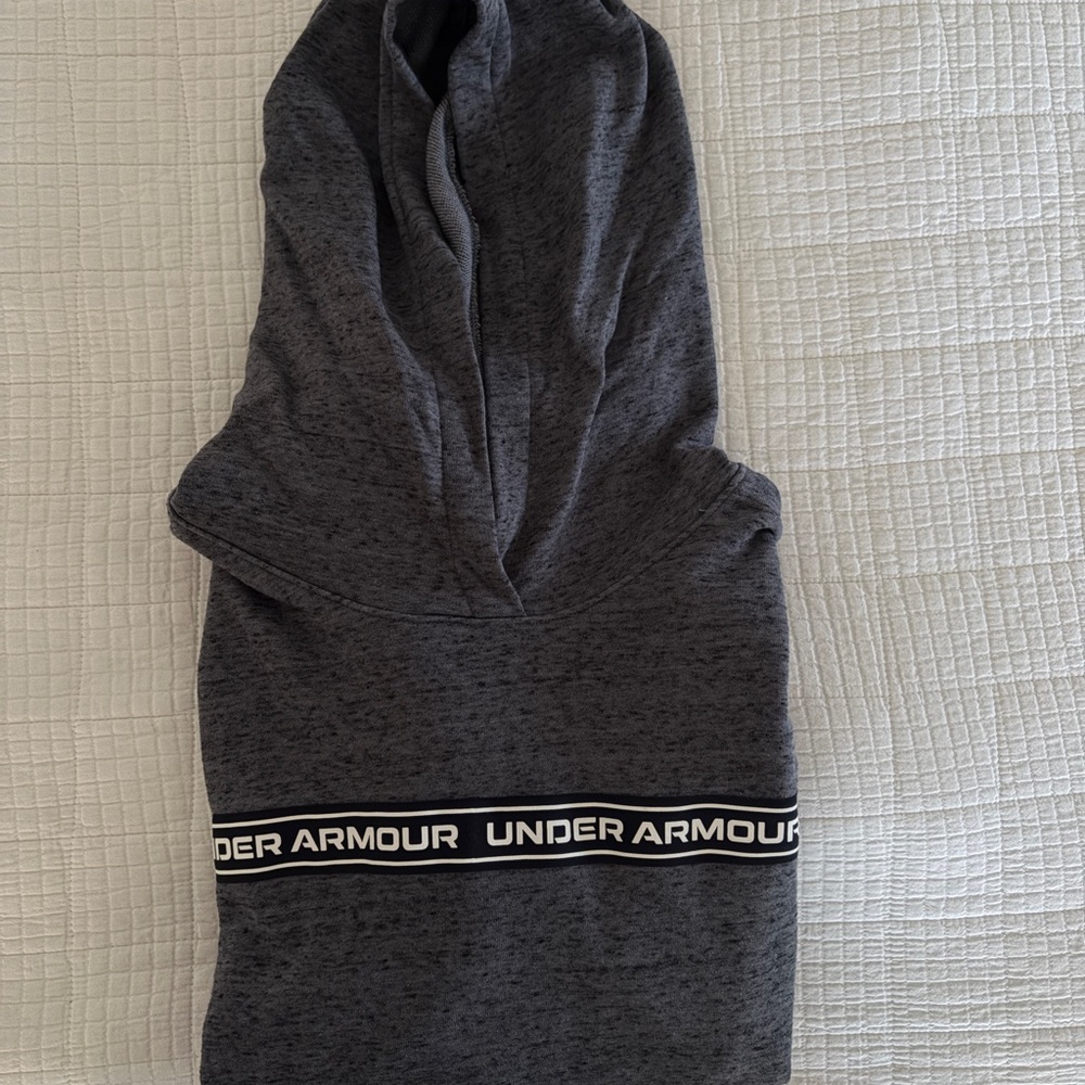 Under Armour Dark Gray Hooded Pullover with Logo Band